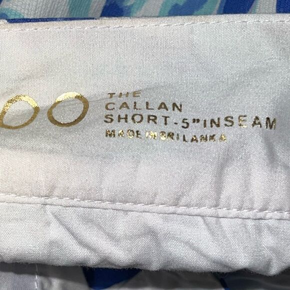 NWOT Lilly Pulitzer Cotton Tropical Callahan Blue Pineapple Shorts Womens Sz 00 - Picture 6 of 7